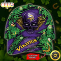 Personalized Minnesota Vikings Skull St Patrick's Day All Over Print 3D Classic Cap-TPH