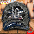 Personalized New England Patriots God First Family Second All Over Print 3D Classic Cap