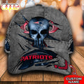 Personalized New England Patriots Skull All Over Print 3D Baseball Cap