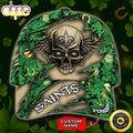 Personalized New Orleans Saints St Patrick's Day Skull All Over Print 3D Classic Cap-TPH