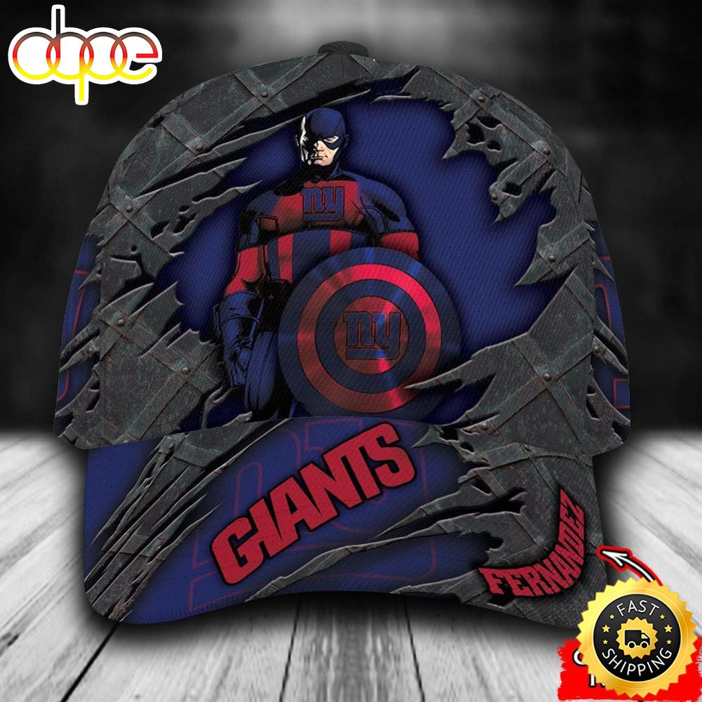 Personalized New York Giants Captain America All Over Print 3D Classic Cap