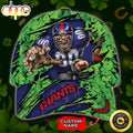 Personalized New York Giants Mascot St Patrick Day All Over Print 3D Baseball Cap - Blue Green-TPH