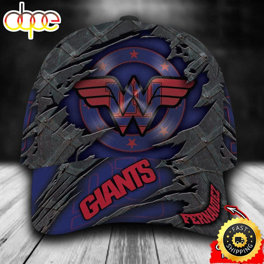 Personalized New York Giants Wonder Woman Logo All Over Print 3D Baseball Cap