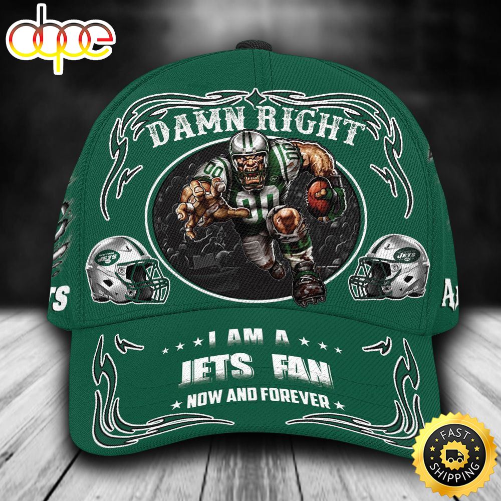 Personalized New York Jets Mascot Damn Right All Over Print 3D Classic Cap