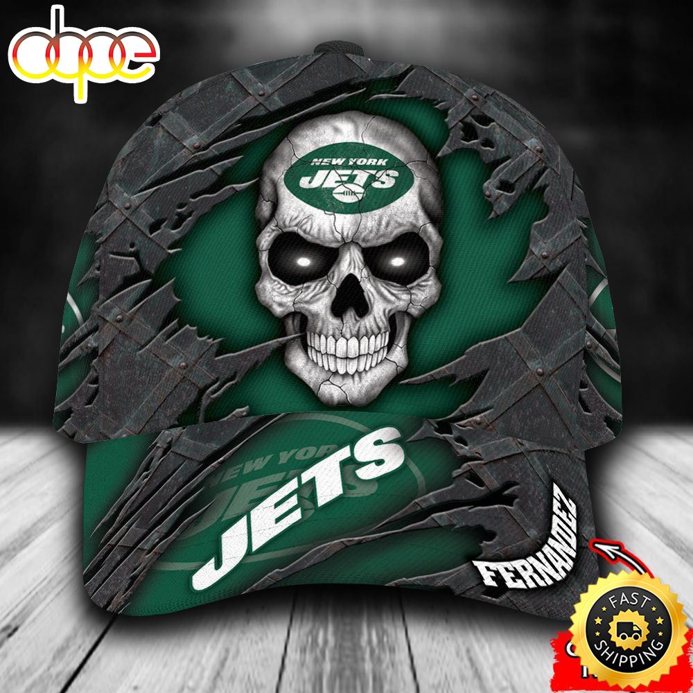 Personalized New York Jets Skull All Over Print 3D Classic Cap
