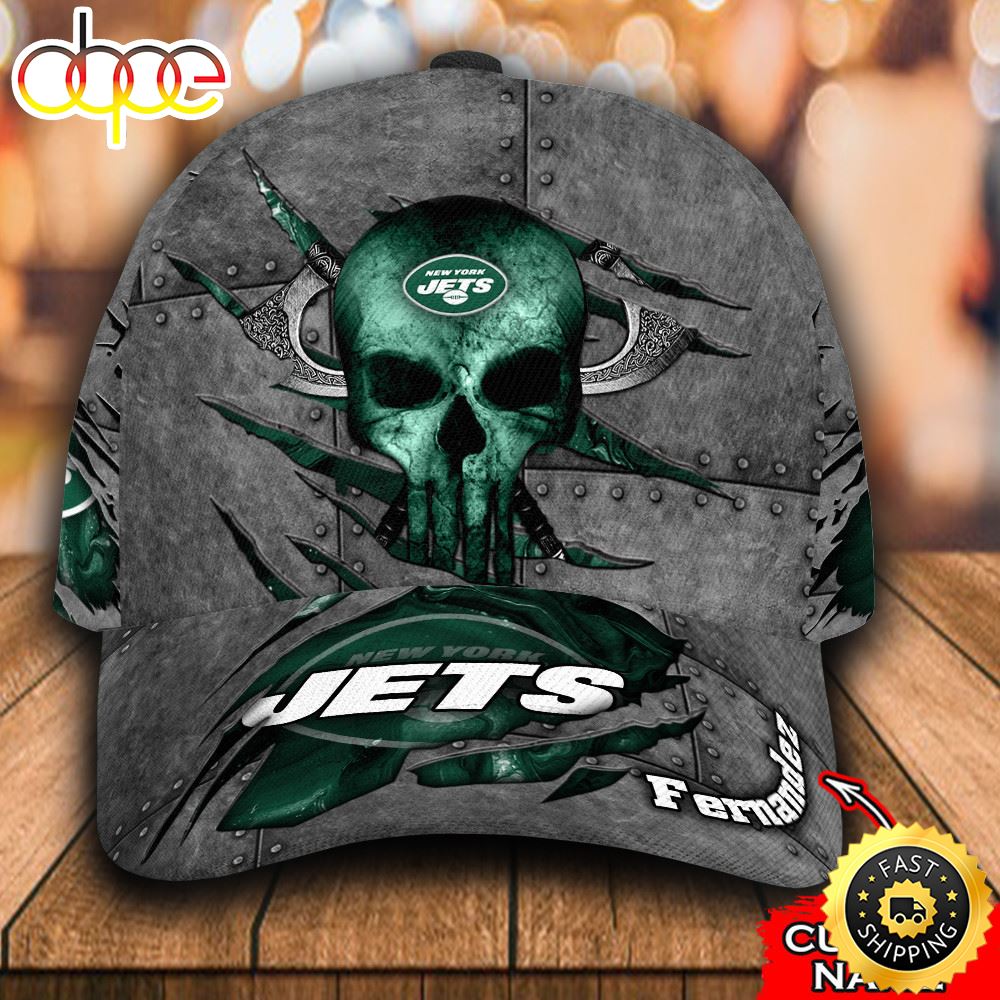 Personalized New York Jets The Punisher Skull All Over Print 3D Classic Cap