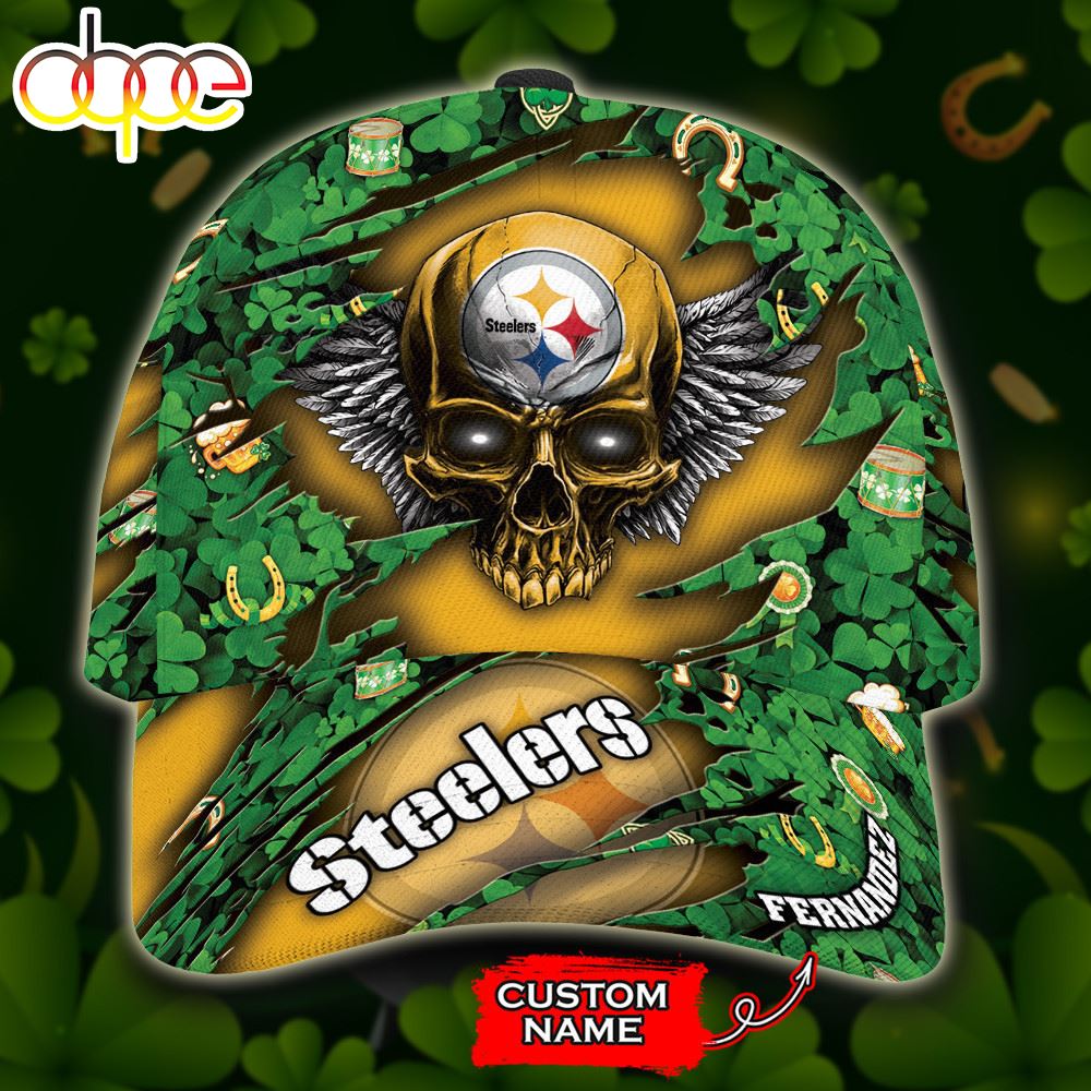 Personalized Pittsburgh Steelers St Patrick's Day All Over Print 3D Classic Cap