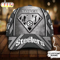 Personalized Pittsburgh Steelers Superman Dad All Over Print 3D Baseball Cap