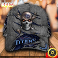 Personalized Tennessee Titans Skull All Over Print 3D Baseball Cap