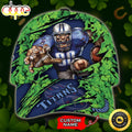 Personalized Tennessee Titans St Patrick Day Mascot All Over Print 3D Baseball Cap - Blue Green-TPH
