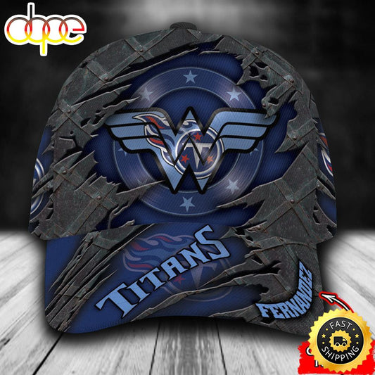 Personalized Tennessee Titans Wonder Woman Logo All Over Print 3D Baseball Cap