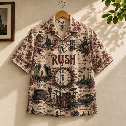 Rush A Farewell to Kings Hawaiian Shirt – Unisex Vintage Progressive Rock Fan Gift QH