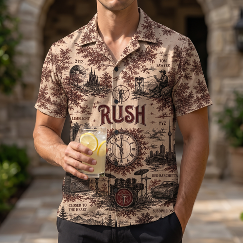 Rush A Farewell to Kings Hawaiian Shirt – Unisex Vintage Progressive Rock Fan Gift QH