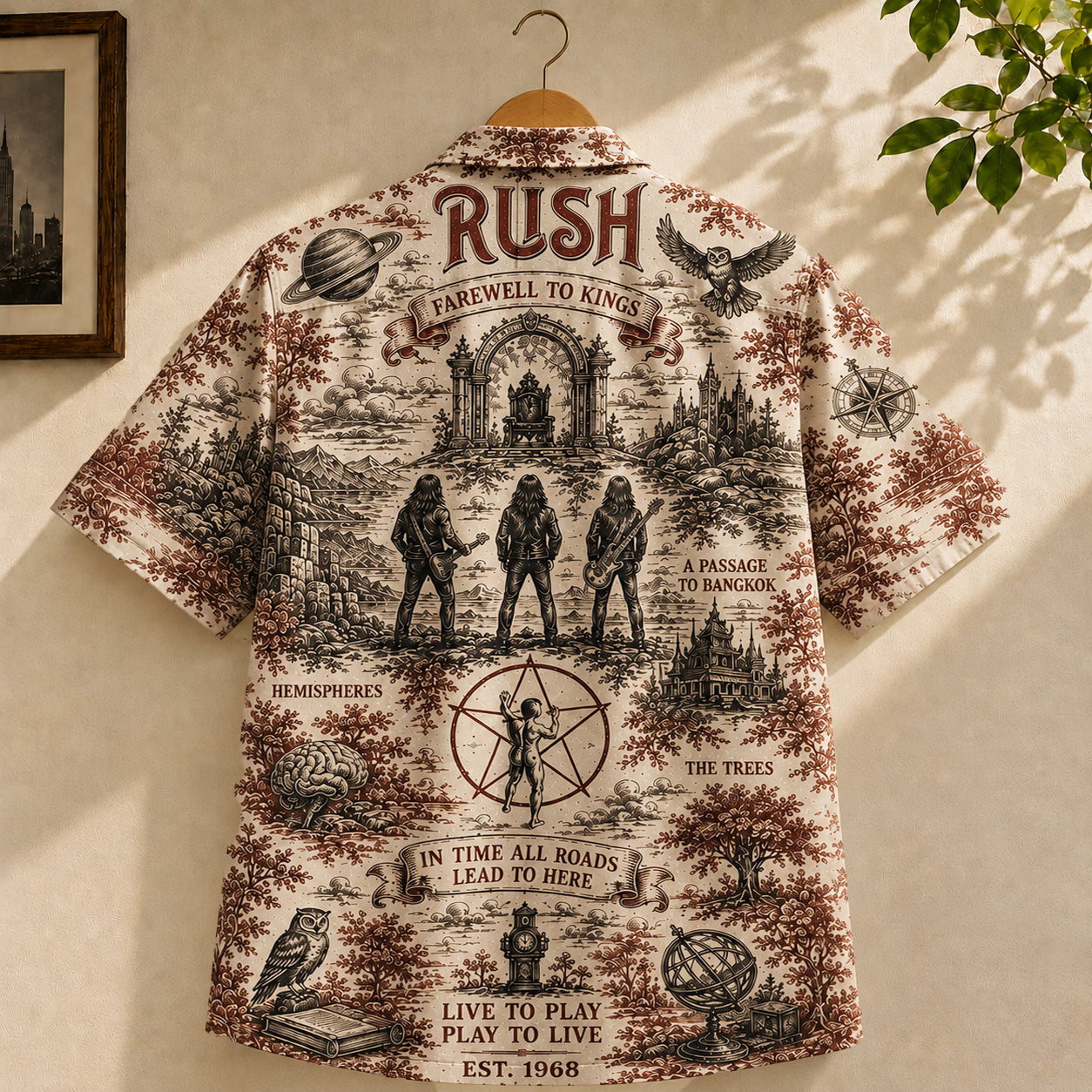 Rush A Farewell to Kings Hawaiian Shirt – Unisex Vintage Progressive Rock Fan Gift QH