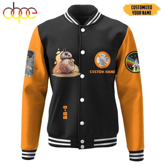 Star Wars BB 8 Custom Name Baseball Jacket