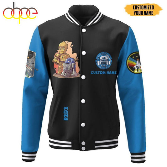 Star Wars R2D2 Custom Name Baseball Jacket