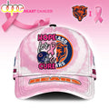 Custom Name Chicago Bears NFL Breast Cancer Awareness Baseball Cap