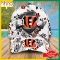 Custom Name Cincinnati Bengals NFL Hawaiian Pattern Classic Baseball Cap