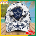 Custom Name Dallas Cowboys NFL Hawaiian Pattern Classic Baseball Cap
