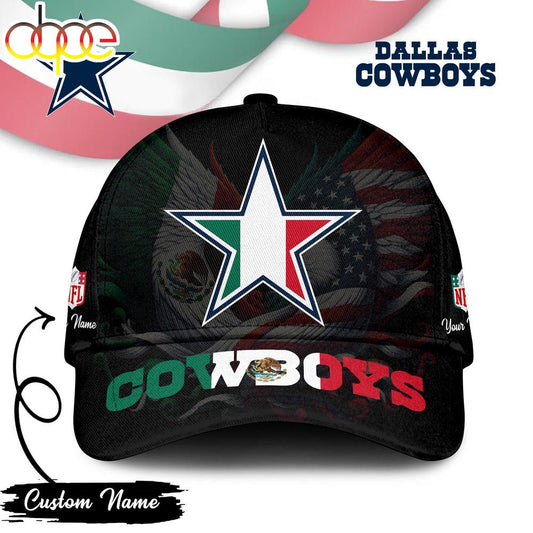 Custom Name Dallas Cowboys NFL Mexican Classic Baseball Cap