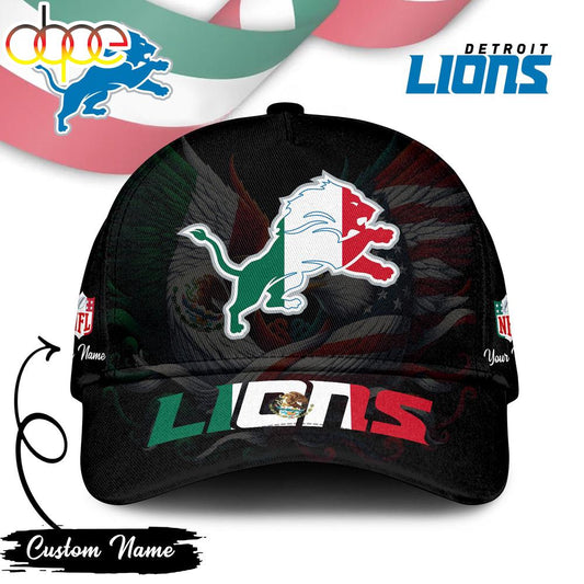 Custom Name Detroit Lions NFL Mexican Classic Baseball Cap