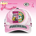 Custom Name Green Bay Packers NFL Breast Cancer Awareness Baseball Cap