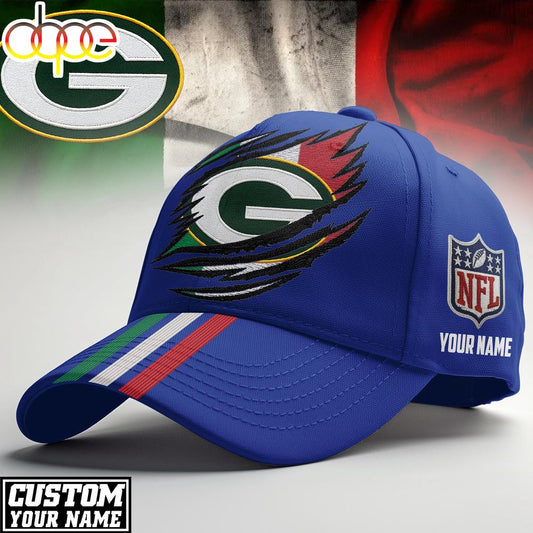 Custom Name Green Bay Packers NFL Italy Classic Cap