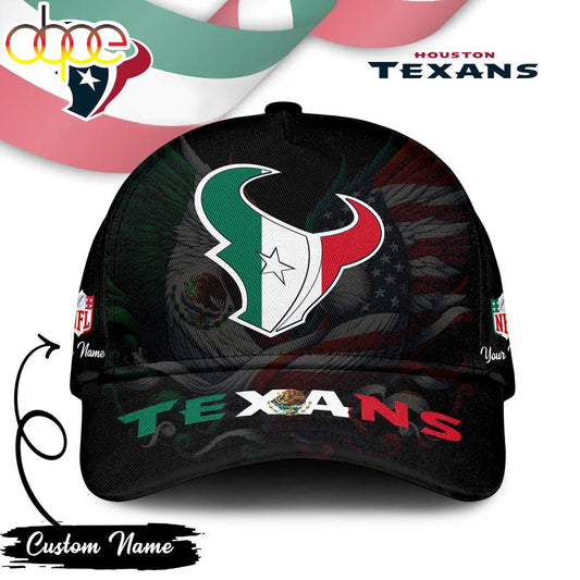Custom Name Houston Texans NFL Mexican Classic Baseball Cap
