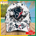 Custom Name Houston Texas NFL Hawaiian Pattern Classic Baseball Cap