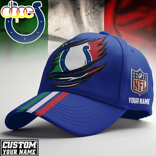 Custom Name Indianapolis Colts NFL Italy Classic Cap