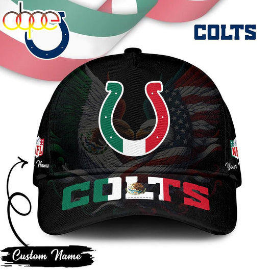 Custom Name Indianapolis Colts NFL Mexican Classic Baseball Cap