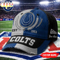 Custom Name Indianapolis Colts NFL Split Color New Era Baseball Cap