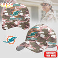 Custom Name Miami Dolphins NFL Camo Veterans Classic Cap
