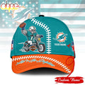Custom Name Miami Dolphins NFL Harley Davidson Classic Baseball Cap