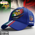 Custom Name Minnesota Vikings NFL Italy Classic Cap