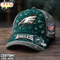 Custom Name Philadelphia Eagles NFL Flower Classic Cap