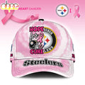 Custom Name Pittsburgh Steelers NFL Breast Cancer Awareness Baseball Cap