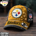 Custom Name Pittsburgh Steelers NFL Flower Classic Cap