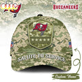 Custom Name Tampa Bay Buccaneers NFL Salute To Service Baseball Cap