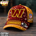Custom Name Washington Commanders NFL Flower Classic Cap