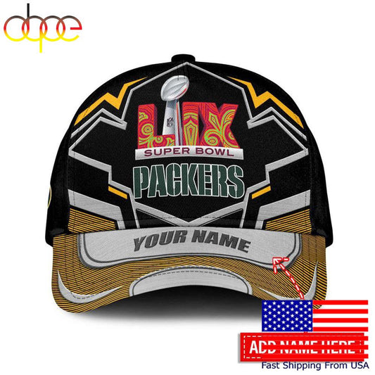 Limited Edition NFL Green Bay Packers Super Bowl LIX Custom Baseball Cap