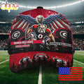 NCAA Georgia Bulldogs Mascot Logo Custom Name Baseball Cap  For Fans