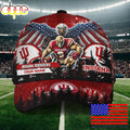 NCAA Indiana Hoosiers Mascot Logo Custom Name Baseball Cap  For Fans