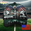 NCAA Michigan State Spartans Mascot Logo Custom Name Baseball Cap  For Fans