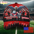 NCAA Nebraska Cornhuskers Mascot Logo Custom Name Baseball Cap  For Fans