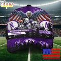 NCAA Northwestern Wildcats Mascot Logo Custom Name Baseball Cap  For Fans