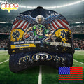 NCAA Notre Dame Fighting Irish Mascot Logo Custom Name Baseball Cap  For Fans