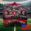 NCAA Ohio State Buckeyes Mascot Logo Custom Name Baseball Cap  For Fans