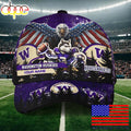 NCAA Washington Huskies Mascot Logo Custom Name Baseball Cap  For Fans