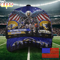 NFL Baltimore Ravens Mascot Logo Custom Name Baseball Cap  For Fans